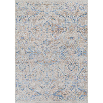 Couture Ballerine 6765 and 8700 Rug, Burnished Gold and Denim, 9'10"x13'9"