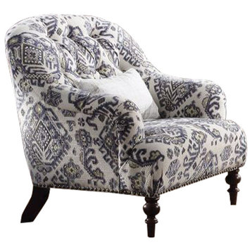 Accent Chair, Pattern Fabric,Multicolor