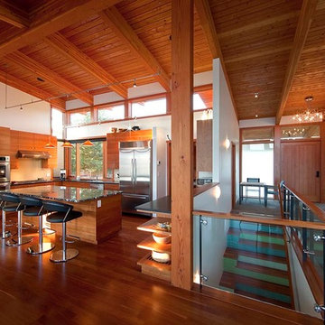 Cove House | Kitchen, Entry and Stair