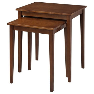 Convenience Concepts American Heritage Nesting End Tables in Espresso Wood