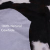 7' 0" X 6' 1" Black and White Natural Cowhide Rug C1676