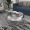Contemporary Silver Aluminum Metal Coffee Table 23912