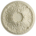 Udecor - MD-7125 Ceiling Medallion, Piece - Ceiling medallions and domes are manufactured with a dense architectural polyurethane compound (not Styrofoam) that allows it to be semi-flexible and 100% waterproof. This material is delivered pre-primed for paint. It is installed with architectural adhesive and/or finish nails. It can also be finished with caulk, spackle and your choice of paint, just like wood or MDF. A major advantage of polyurethane is that it will not expand, constrict or warp over time with changes in temperature or humidity. It's safe to install in rooms with the presence of moisture like bathrooms and kitchens. This product will not encourage the growth of mold or mildew, and it will never rot.