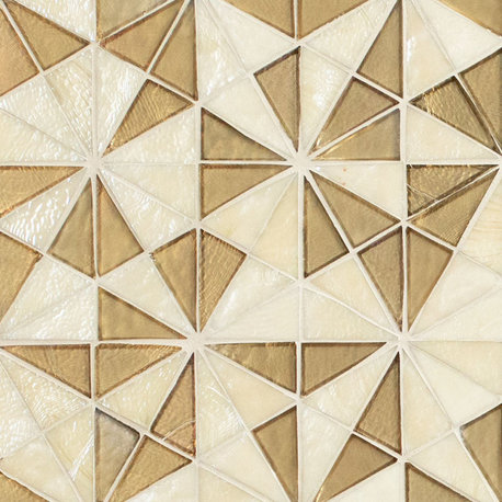 Stella Gold 6mm Glossy Glass Mosaic Tile, Sample