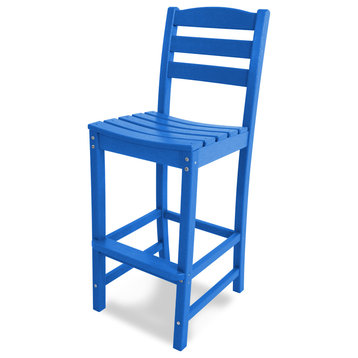 POLYWOOD La Casa Cafe Bar Side Chair, Pacific Blue