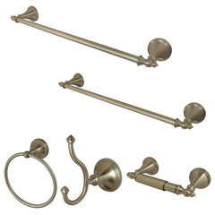 Kingston Brass BAK297348SN 3-Piece Bathroom Accessories Set, Brushed Nickel