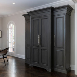 Dark Wood Dining - Wine And Bar Cabinets