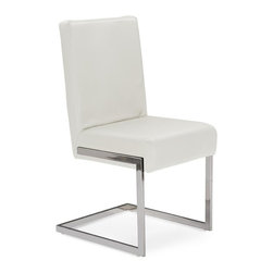 Toulan White Faux Leather Upholstered Dining Chairs (Set of 2) - Dining Chairs