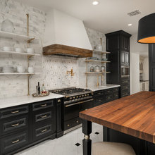 White Countertops Black Cabinets