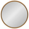Evans Framed Round Wall Mirror, Natural 30 Diameter