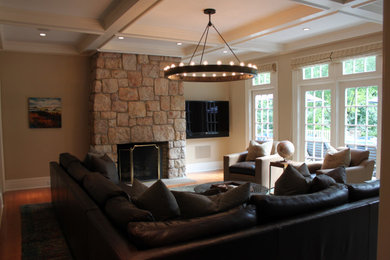Elegant living room photo in New York