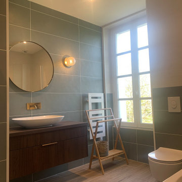 Maison Napoleonienne - Espace salle de bain verte