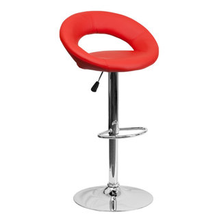 Red Vinyl Barstool - Contemporary - Bar Stools And Counter Stools - by  First of a Kind USA Inc