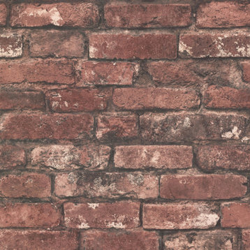 Debs Red Exposed Brick Wallpaper, Sample