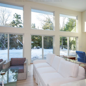 New Patio Doors and Windows in Gorgeous Great Room - Renewal by Andersen Long Is