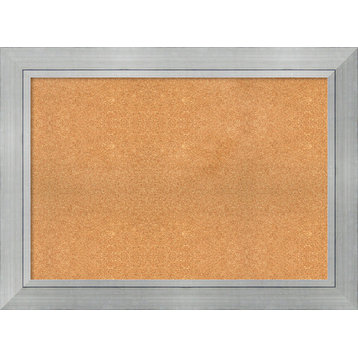 Framed Cork Board, Romano Silver Wood, 45x33