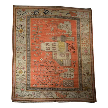 Antique Samarkand/Khotan Oriental Rug, 5'10"x9'3"