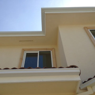 Box Gutters on Custom Home with Tile Roof, Walnut California