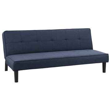 CorLiving Yorkton Convertible Sofa, Navy Blue