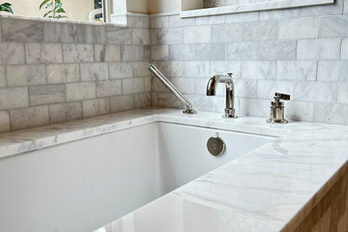 Example of a tuscan bathroom design in Austin
