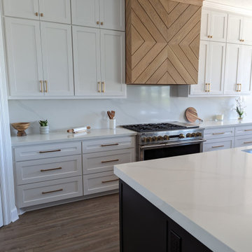 Black and white oak kitchen