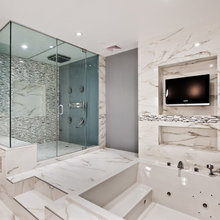 Tile walls in master bath