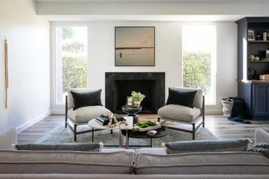 Living room - coastal living room idea in Orange County