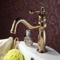 Antique Centerset Bathroom Sink Tap Rose Gold Finish T0434RG - Bathroom Sink Faucets