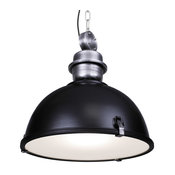 Large Industrial Warehouse Pendant Light, Black