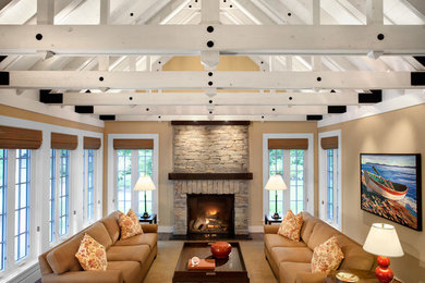 Inspiration for a timeless family room remodel in Vancouver