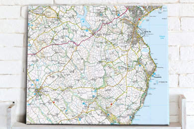 Ordnance Survey Map Canvas Prints