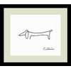 Framed Art Print 'Le Chien (The Dog)' by Pablo Picasso, Outer Size 15x13