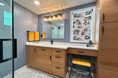 Example of a trendy bathroom design in DC Metro