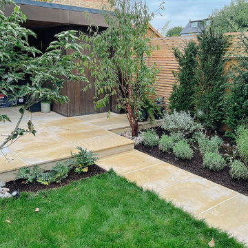 Luxury Garden Design with Smooth Harvest Sandstone