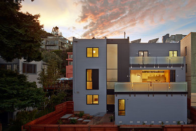 Contemporary exterior home idea in San Francisco