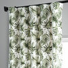 Artemis Olive Green Printed Cotton Curtain Single Panel, 50Wx108L