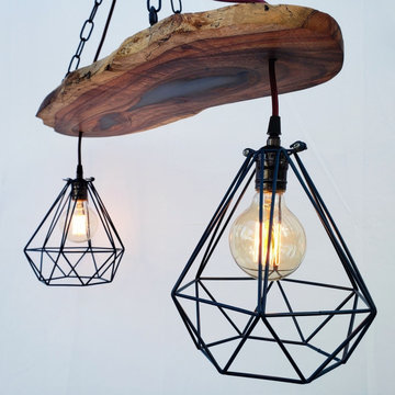 Hawaiian Koa Hanging Light