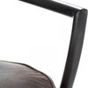 Arm Chair ZAK Chocolate Ebony Brown Black Iron Leather Tabacco