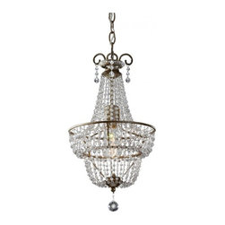 Feiss Dutchess 1 Light Chandelier made of Steel / Crystal material - Lighting