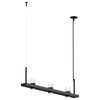 Sonneman 20QL04 Intervals 3 Light 48"W LED Pillar Candle Linear - Satin Black /