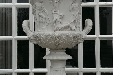 Cast marble Medici urn