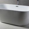 ALFI brand AB8839 67 inch White Oval Acrylic Free Standing Soaking Bathtub