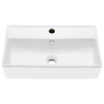 Claire Ceramic Wall Hung Sink, Glossy White
