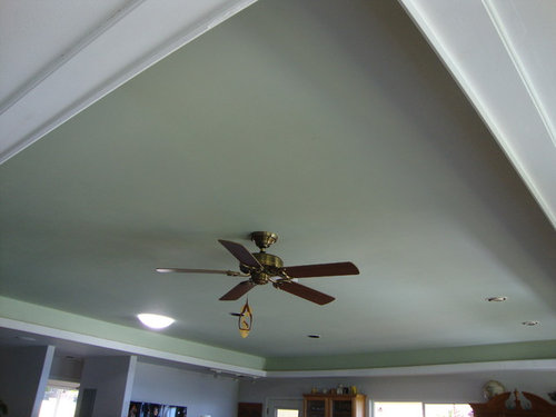 light green ceiling