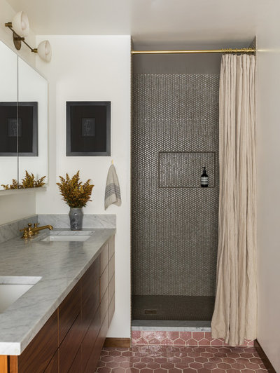 Midcentury Bathroom by Heidi Caillier Design