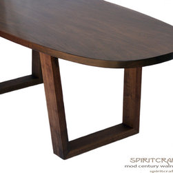 The Mod Century Oval Dining Table in Walnut - Dining Tables