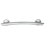 LiveWell Home Safety Solutions, LLC - 16" Curved Contemporary Arched Grab Bar With Grips & Anchors, Chrome - Grabcessories 16" ARCHED contemporary grab bar decoratively blends into bathroom decor' disguising itself and other Grabcessories fixtures.  This Curved bar is the very first Curved Grab Bar of it's kind in the market place.  The bar includes non-slip rubber grips, is made of non-corrosive stainless steel with Polished Chrome finish and holds up to 500 lbs.