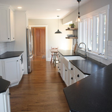 Kitchen Counter Tops with Nero Orion Honed Granite