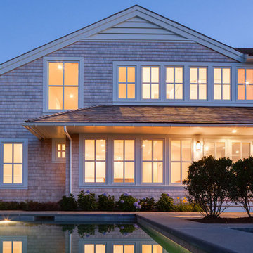 Pool & Evening Lighting Design - Arrowhead Point - Cape Cod, MA - Custom Home