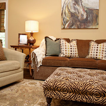Classic Family Room with Equestrian Accents